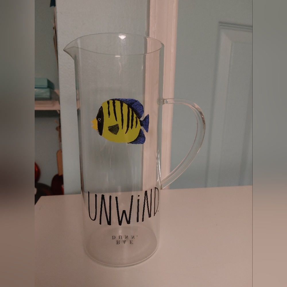 Rae Dunn glass pitcher